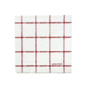 Axlings Pappservett Köksruta röd