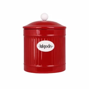 Strömshaga Röd plåtburk Julgodis