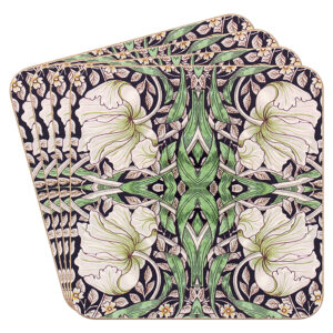 William Morris Pimpernel midnight Coasters